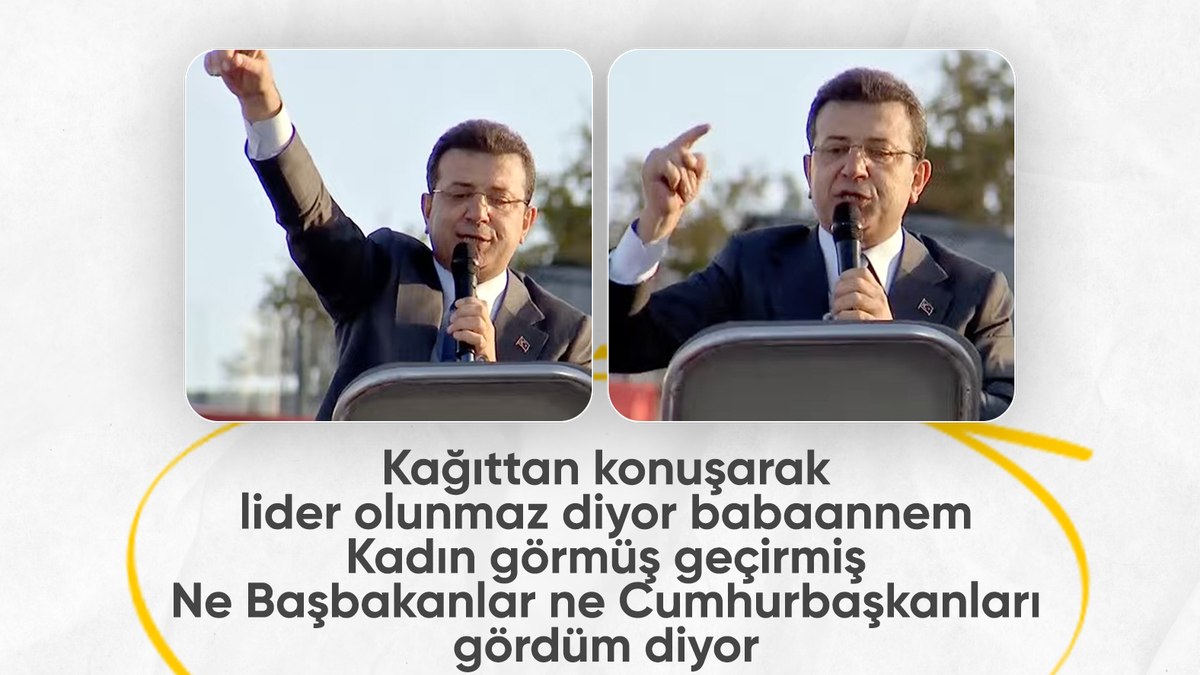 Ekrem İmamoğlu, Esenyurt mitinginde kağıttan okuyarak konuştu