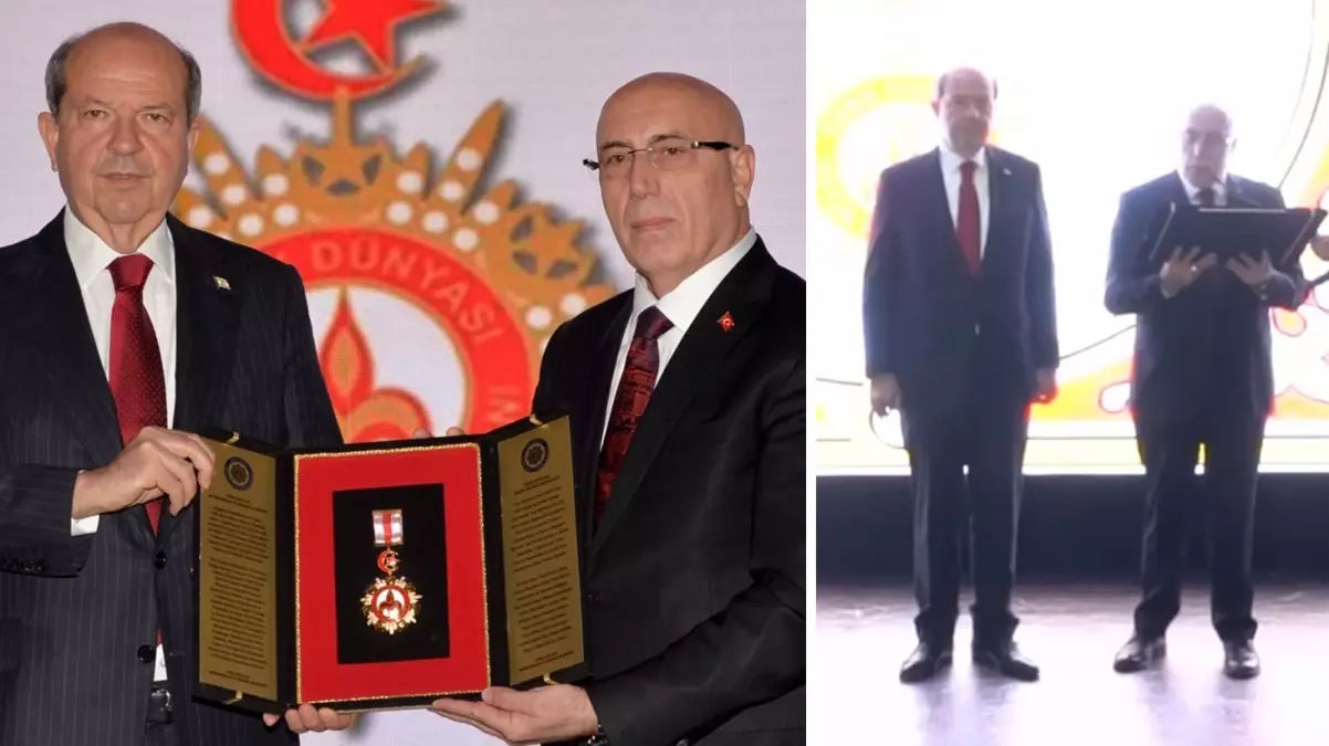 KKTC Cumhurbaşkanı Tatar’a Türk Dünyası Üstün Hizmet Madalyası verildi